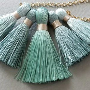 Miss Ivy Pearl Five Tassel Gold Necklace NWT